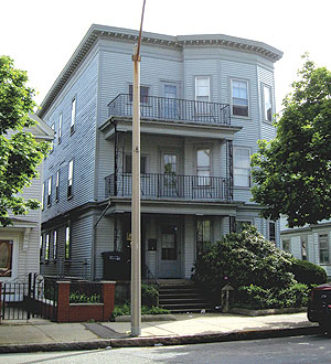 A typical three-decker off Highland Ave. ~Photo by Amanda Rhodes