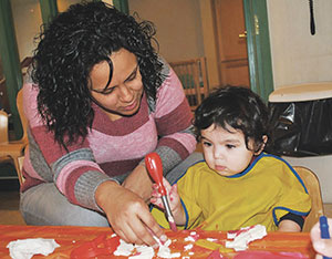 The recent federal spending cuts mean that 12 Somerville families will be cut from the Early Head Start program. ~Photo courtesy Riverside Early Head Start 