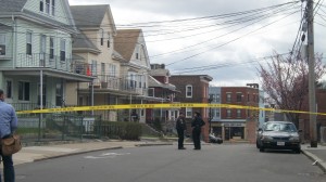 Somerville Poilce close down the part of Curtis Street Friday where Officer Collier lived in Somerville. ~Photo by Bobbie Toner