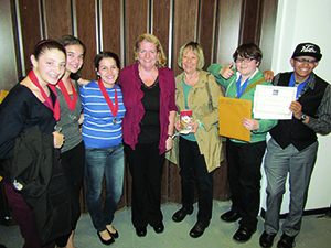 Kennedy School students and teachers have much to celebrate after the great showing made at the Massachusetts National History Day competition. ~Photo by Ellen Conte