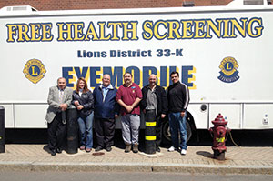 Pictured here (L to R): Somerville and Cambridge Lions Gene Brune, Ann Sabbey, Michael Daoud, Valdo Meneses, Billy Tauro and Marco Mariano. ~Photo by Diana Gilman