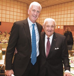 Mike Sheehan, Chairman, Hill Holliday, and Marshall Sloane, Chairman of the Board, Century Bank and New England's most senior banker. ~Photos by Rebecca Comella/Catholic Charities of Boston 