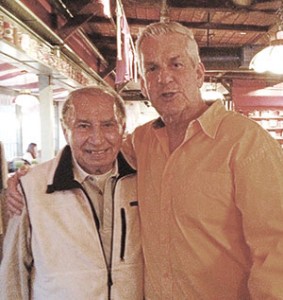 (L to R)Somerville Lions Club President Gene Brune and Comedian Lenny Clark.