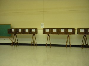 Empty polling place Tueday afternoon. Don't forget to vote today!