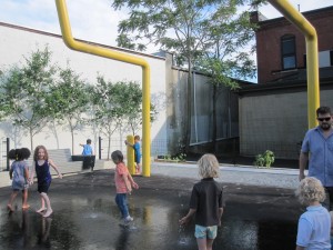 The park's  new water feature. ~Photo by Douglas Yu