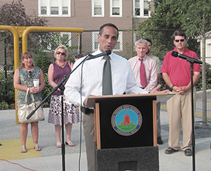 Mayor Curtatone and elected officials were present at the new park’s opening ceremony. 