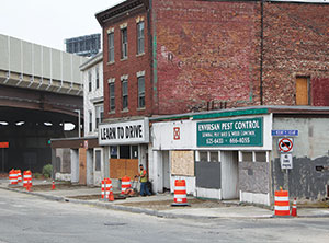 The new development on Broadway has its supporters and detractors, each eager to have the Somerville Planning Board see it their way.~Photo by Harry Kane