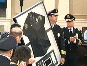 A special presentation was made to the family of Sean Collier after the Board of Alderman voted unanimously to appoint the fallen officer a member of the SPD.