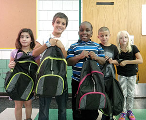 Arthur D. Headley School students were delighted to receive their free backpacks laden with school supplies and plenty of surprises last Friday.